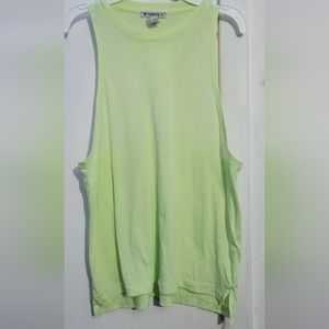 Forever 21 Neon Green Racerback Muscle Sleeveless Tee Tank Top Size Small
